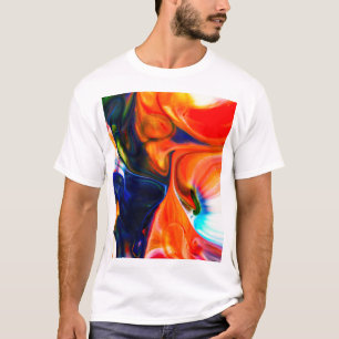 Camiseta Explosão de tinta digital: Abstrato colorido