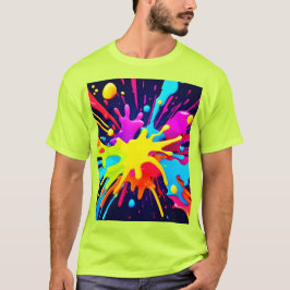 Camiseta Explosão de Tinta Radiante