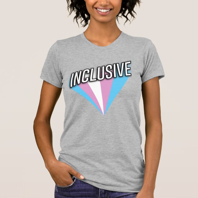 Camiseta Explosão do Orgulho Trans - Inclusivo (Frente)