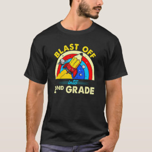 Camiseta Explosão Em Foguete De segundo Primeiro Dia Da Esc