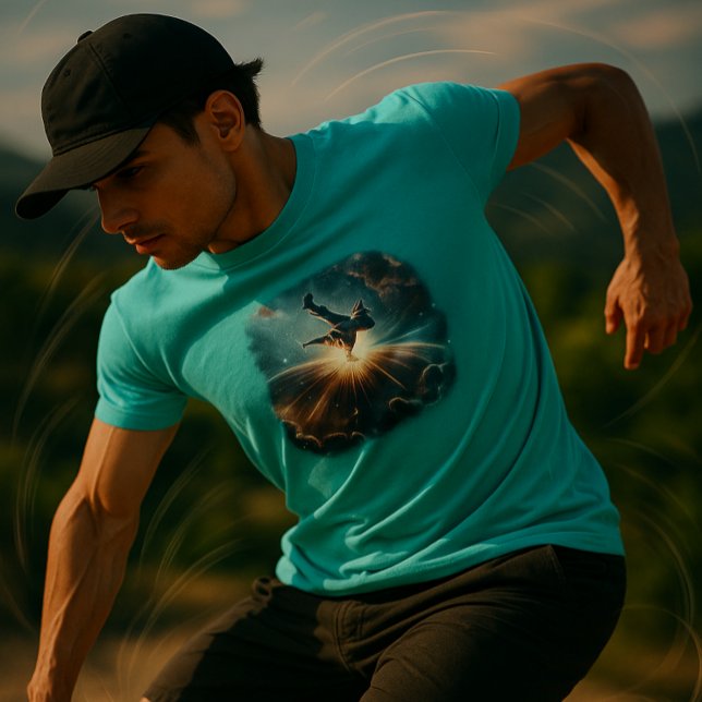 Camiseta Explosão Galáctica de Breakdance em Espaços Profun (Criador carregado)