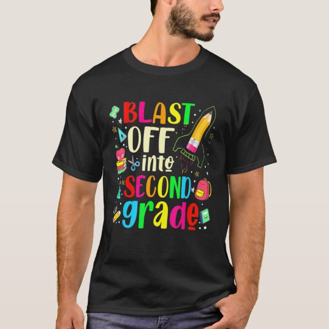 Camiseta Explosão No Segundo Grau - Primeiro Dia Da Escola (Frente)