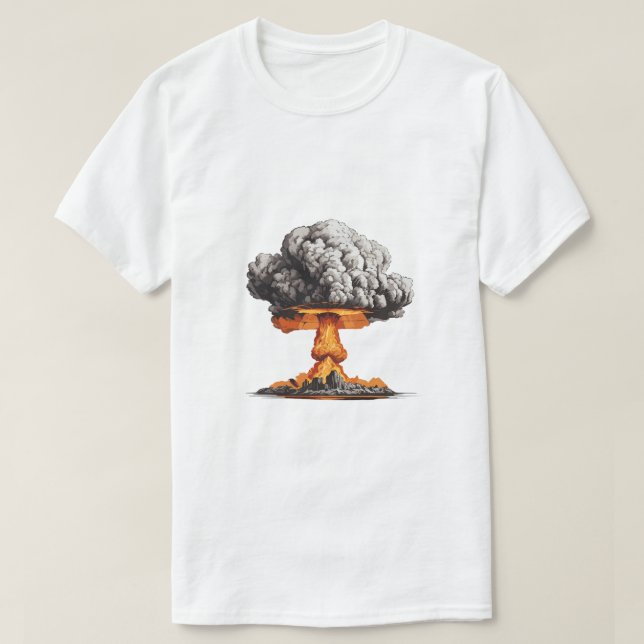 Camiseta Explosão nuclear poderosa (Frente do Design)