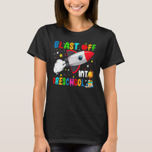 Camiseta Explosão Para O Espaço Exterior Do Foguete Da Pré-