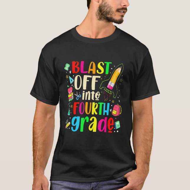 Camiseta Explosão Para O Quarto Grau - Primeiro Dia Da Esco (Frente)