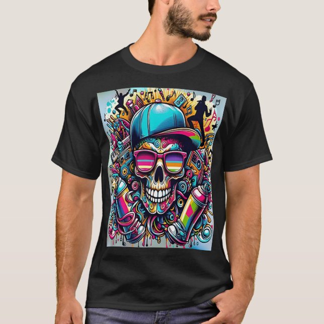Camiseta Explosion of Urban Art: The Skull of Hip-Hop (Frente)