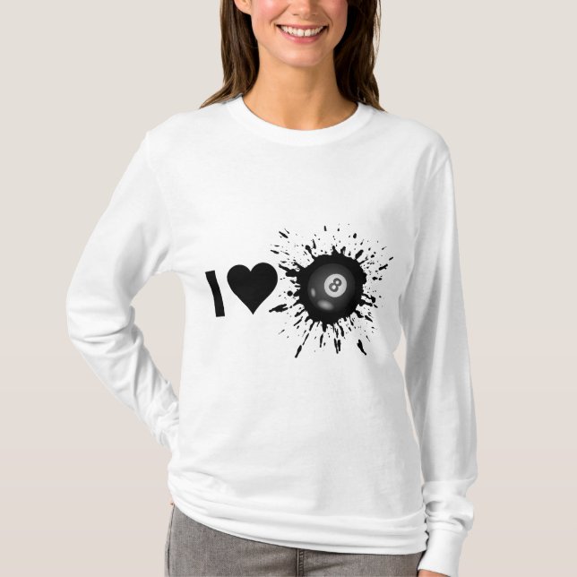 Camiseta Explosivo eu amo o bilhar (Frente)
