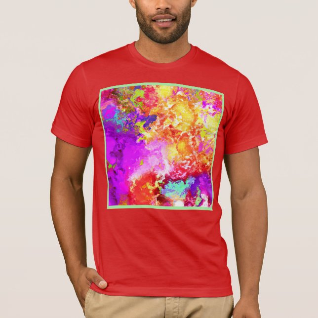 Camiseta Explosões de cor de Abstrato artístico (Frente)