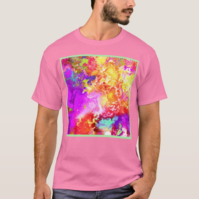 Camiseta Explosões de cor de Abstrato artístico (Frente)