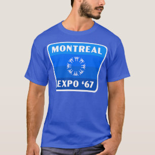 Camiseta Expo 67 Montreal mundos Fair Retro Crachá Blue