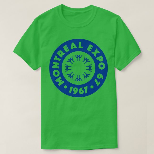Camiseta Expo 67 Montreal Worlds Fair Circle Blue (Frente do Design)