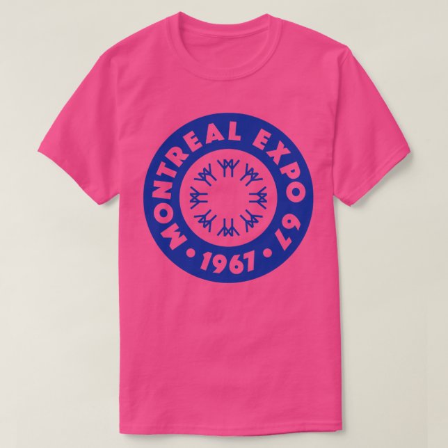 Camiseta Expo 67 Montreal Worlds Fair Circle Blue (Frente do Design)