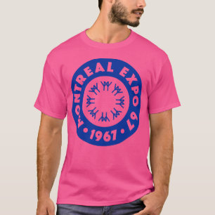 Camiseta Expo 67 Montreal Worlds Fair Circle Blue