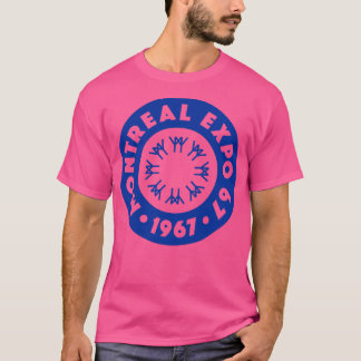 Camiseta Expo 67 Montreal Worlds Fair Circle Blue
