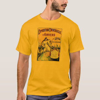 Camiseta Expo antiga Antuérpia 1894 do mundo do vintage