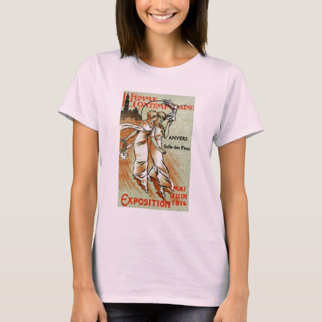 Camiseta Expo de 1914 para a Mulher Moderna (Frente)