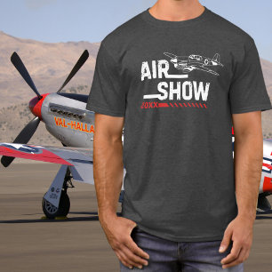 Camiseta Exposição de Aviões Antigos P-40 Personalizado Ano