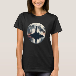 Camiseta Exposição Dupla Casa Clara Paisagem Plena de Lua R