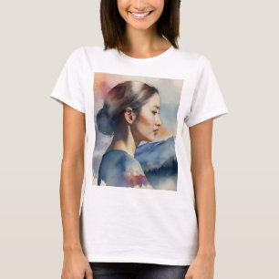 Camiseta Exposição dupla da arte feminina