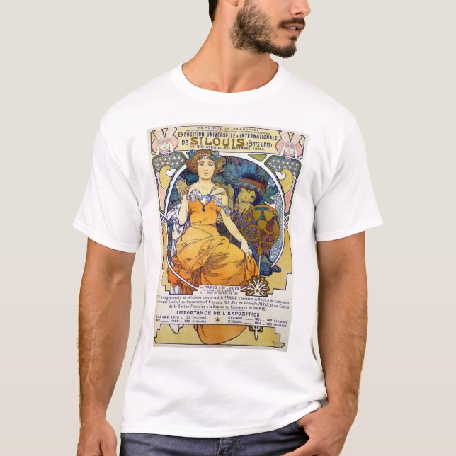 Camiseta Exposição Louis, Mucha (Frente)