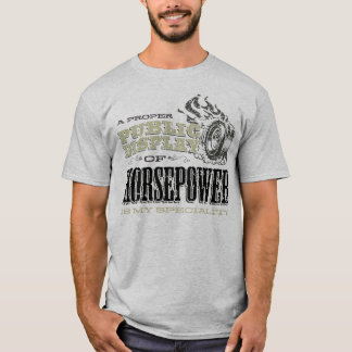 Camiseta Exposição pública dos cavalos-força