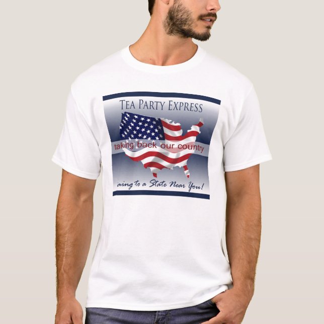 Camiseta expressa do tea party para homens (Frente)