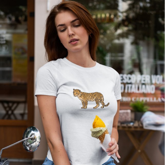 Camiseta Expressão Anônima de Leopardo (Criador carregado)