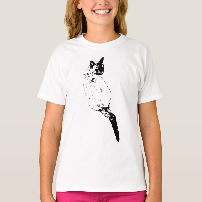 Camiseta Expressão de Gato Aprumado (Frente)