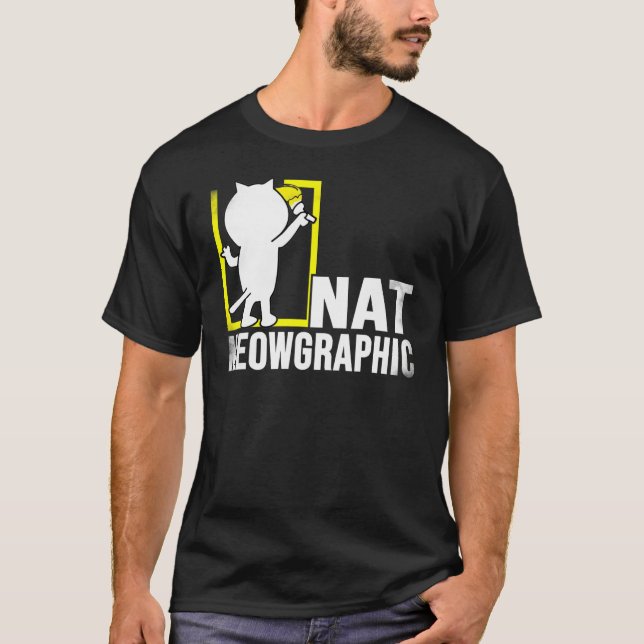 Camiseta Expressão de Gatos Hilários meográfica de Nat (Frente)