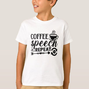 Camiseta Expressão do Café da Saúde Mental Ansiedade Repeti