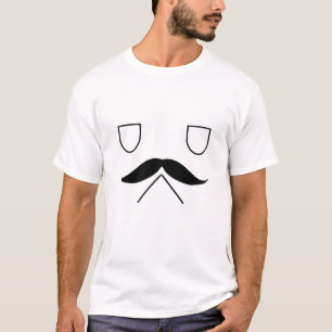 Camiseta Expressão irritada com bigode