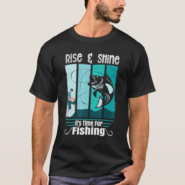 Camiseta Expressão Levante e Brilhe Já É Hora de Pescar Ang (Frente)