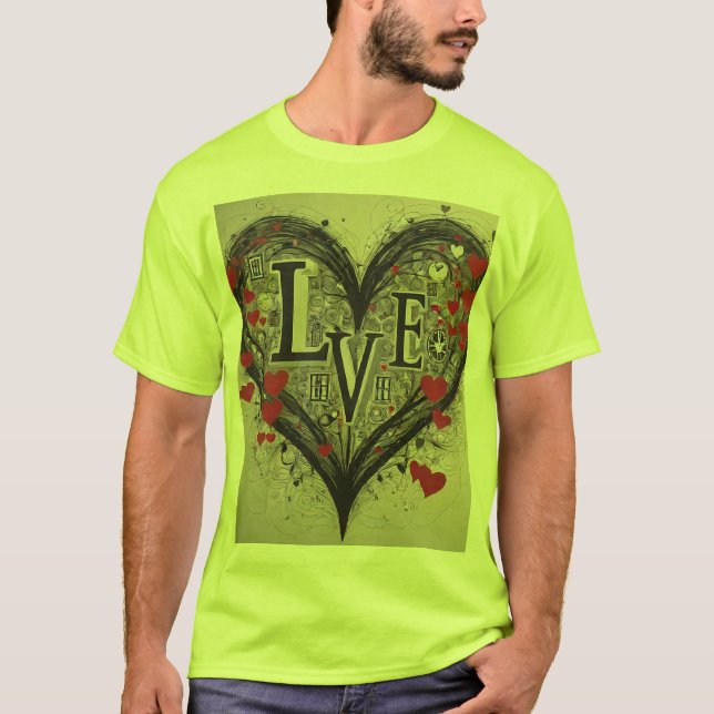 Camiseta Expresse o seu amor com T-Shirts de Design único" (Frente)
