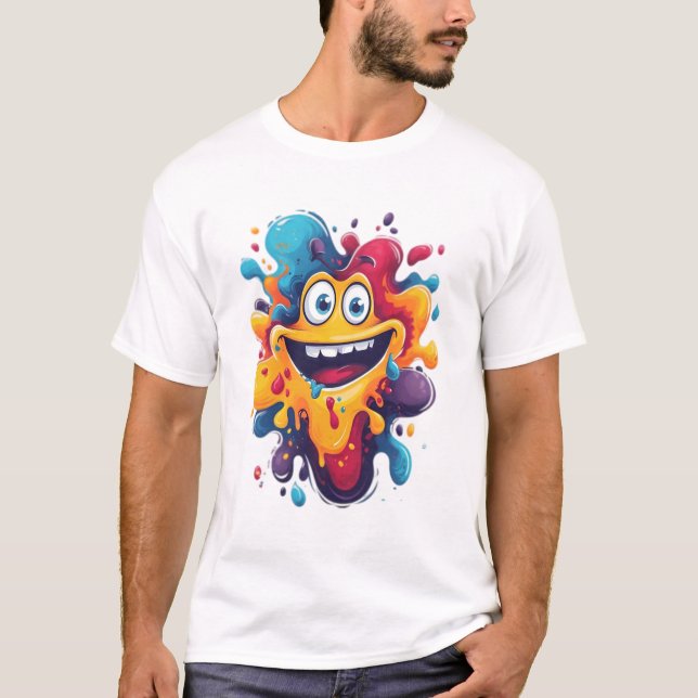 Camiseta Expresse-se com Designs de arte divertidos e maluc (Frente)