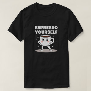 Camiseta Expresse-se Espresso Pun Cute Kawaii Amante de Caf