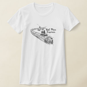 Camiseta Expresso Bagunçado Desenhado à Mão