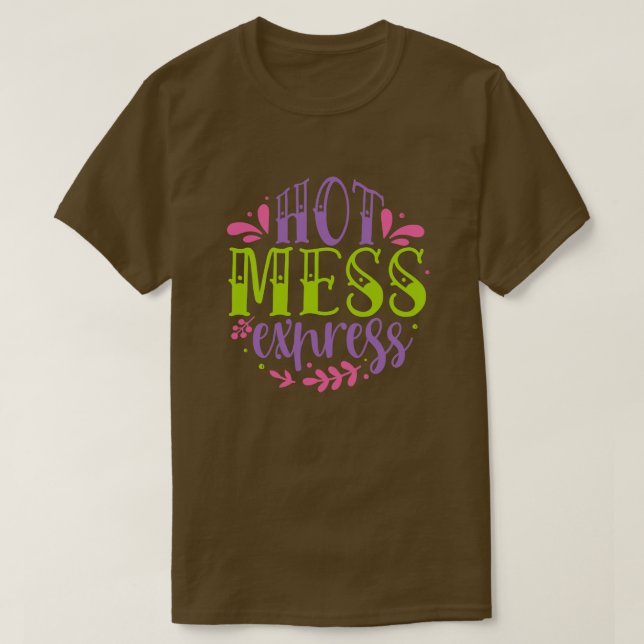 Camiseta Expresso de bagunça quente01 (Frente do Design)