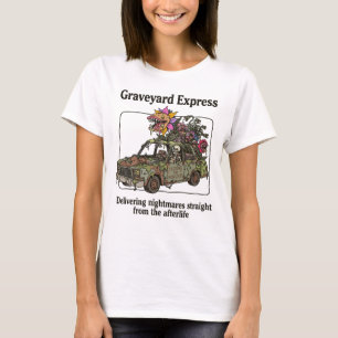 Camiseta Expresso do Cemitério Divertido Entregando Pesadel