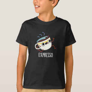 Camiseta Expresso Engraçado Executando Café Pun Dark BG