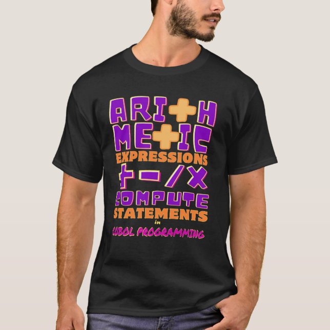 Camiseta Expressões aritméticas na Programação do Cobol (Frente)