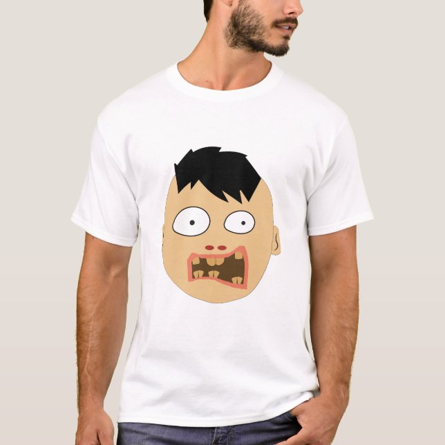 Camiseta Expressões de rosto Zombie (Frente)