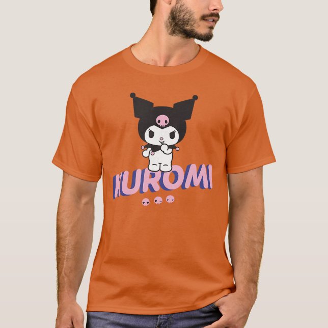 Camiseta Expressões Kuromi Pose Maliciosa (Frente)