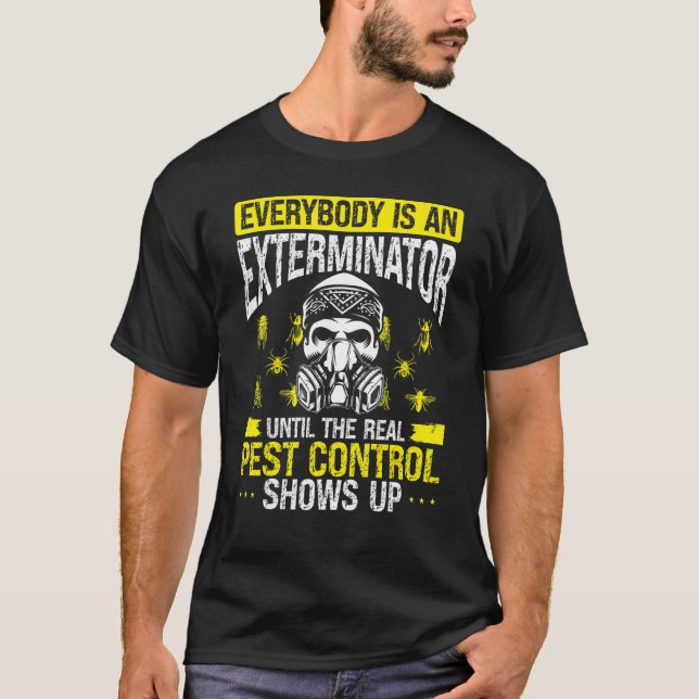 Camiseta Exterminação do controlador Pest do técnico de con (Frente)