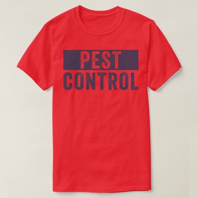 Camiseta Exterminador de Inseto de Controle de Pest Figurum (Frente do Design)