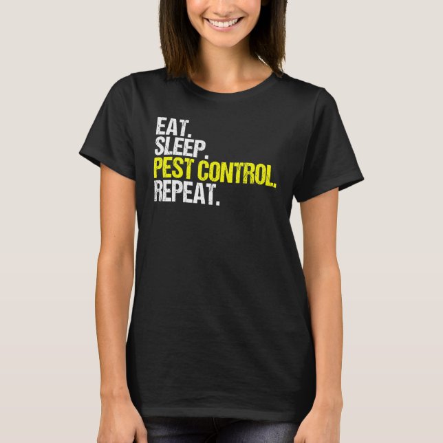 Camiseta Exterminador de Repetição de Controle de Coleta de (Frente)
