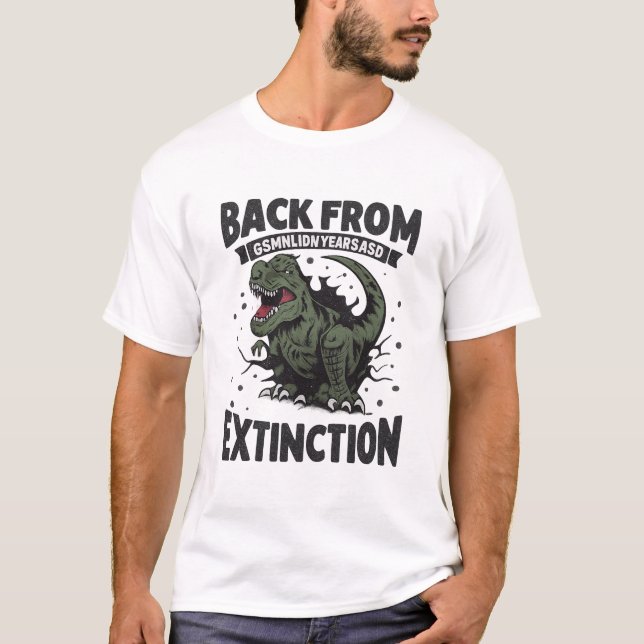 Camiseta Extinction Funny Dinosaur Graphic T-Shirt (Frente)
