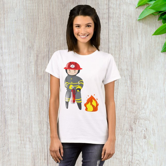 Camiseta Extinguista de Combatente de Fogo (Criador carregado)