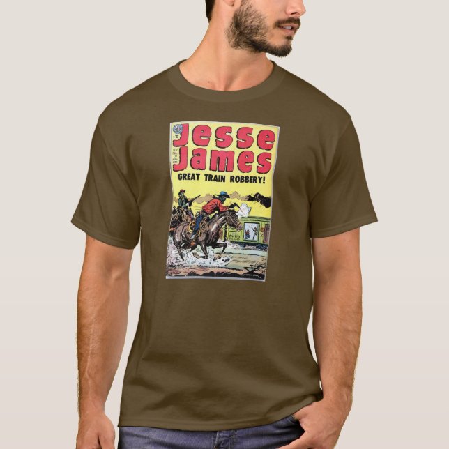 Camiseta Extorsão do trem de Jesse James (Frente)