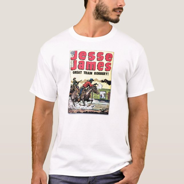Camiseta Extorsão do trem de Jesse James (Frente)