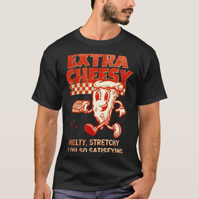 Camiseta Extra Cheesy Unhinged Funny Retro Funny Adult Pran (Frente)